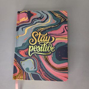Stay Positive Lined Journal with Golden Edges